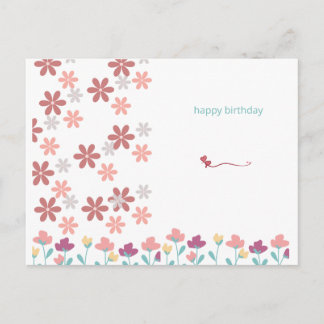 Elegantes Briefpapier mit Kirschblüten und Herzen Briefkaart