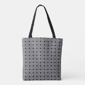 elegantes celtic-knot Muster in silber Tote Bag (Achterkant)