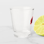 Elegantes Mohnblumen Glaswaren Shot Glas (Links)