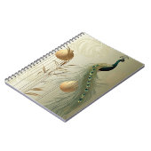 Elegantes Notizbuch mit Pfauen-Design Notitieboek (Linkerzijde)