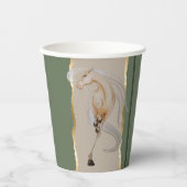 Elegantes Pappgeschirr mit edlem Pferdemotiv Papieren Bekers (Voorkant)