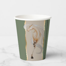 Elegantes Pappgeschirr mit edlem Pferdemotiv Papieren Bekers