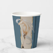 Elegantes Pappgeschirr mit edlem Pferdemotiv Papieren Bekers (Voorkant)