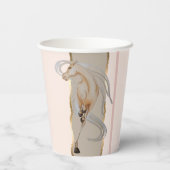 Elegantes Pappgeschirr mit edlem Pferdemotiv Papieren Bekers (Achterkant)