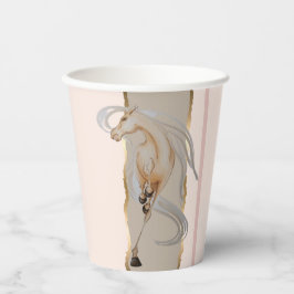 Elegantes Pappgeschirr mit edlem Pferdemotiv Papieren Bekers