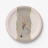 Elegantes Pappgeschirr mit edlem Pferdemotiv Papieren Bordje (Voorkant)