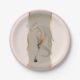 Elegantes Pappgeschirr mit edlem Pferdemotiv Papieren Bordje