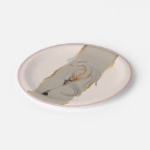 Elegantes Pappgeschirr mit edlem Pferdemotiv Papieren Bordje (Gekanteld)