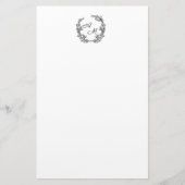 Elegantes Personalisierbares Monogramm-Kranz Briefpapier (Voorkant)