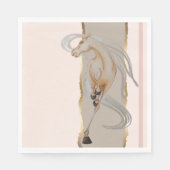 Elegantes Serviette mit edlem Pferdemotiv Servet (Voorkant)