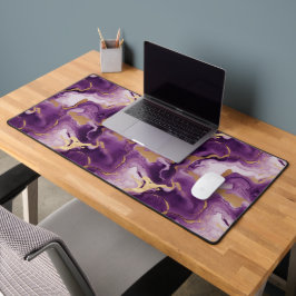 Elegantes vetas doradas y moradas bureaumat