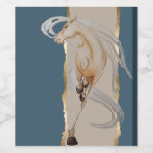 Elegantes Weinetikett mit edlem Pferdemotiv Wijn Etiket (Enkel label)