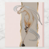 Elegantes Weinetikett mit edlem Pferdemotiv Wijn Etiket (Enkel label)