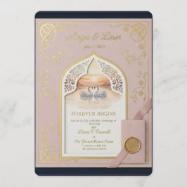ElegantGoldWeddingInvitation Programmakaart