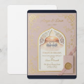 ElegantGoldWeddingInvitation Programmakaart (Voorkant / Achterkant)