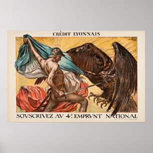  elegantie - 1918 Crédit Lyonnais Poster