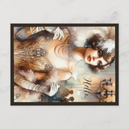 Elegantie Art Deco Briefkaart