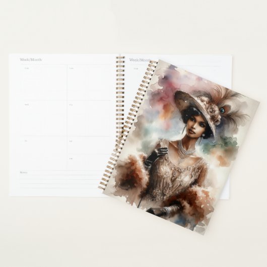  Elegantie Art Deco Lady Planner (Display)