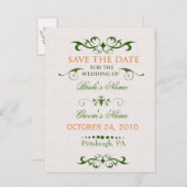 Elegantie - Bewaar de datum Aankondigingskaart (Voorkant / Achterkant)