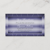 Elegantie Blauw met Sparkle Diamonds en Monogram Visitekaartje (Achterkant)