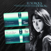 Elegantie Blauwgroen Gradient Shimmery Diamonds To Visitekaartje