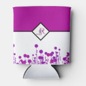 Elegantie Bloeit: Gepersonaliseerd Monogram Blikjeskoeler (Voorkant)