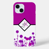 Elegantie Bloeit: Gepersonaliseerd Monogram Case-Mate iPhone Case (Achterkant)