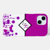 Elegantie Bloeit: Gepersonaliseerd Monogram Case-Mate iPhone Case (Achterkant (horizontaal))