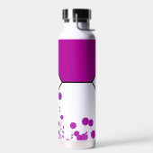 Elegantie Bloeit: Gepersonaliseerd Monogram Waterfles (Links)