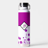 Elegantie Bloeit: Gepersonaliseerd Monogram Waterfles (Achterkant)