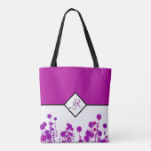Elegantie Bloeit: Gepersonaliseerde Monogram Tote Bag (Achterkant)