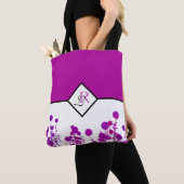 Elegantie Bloeit: Gepersonaliseerde Monogram Tote Bag (Dichtbij)
