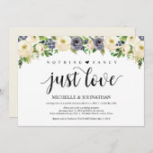 Elegantie bloemige Trouwontvangst Uitnodigingen (Voorkant / Achterkant)