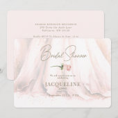 Elegantie Blush Roos Trouwjurk Vrijgezellenfeest Kaart (Voorkant / Achterkant)