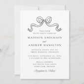 Elegantie Boog Bruiloft Kaart (Voorkant)