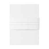 Elegantie Bruiloft Belly Band Uitnodigingen Wikkel (Achterkant Voorbeeld)