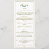  Elegantie Bruiloft Menu (Voorkant)