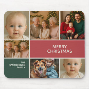 elegantie cadeau voor foto collage vrolijk kerstfe muismat