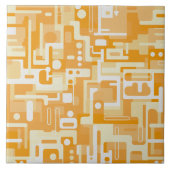 Elegantie Chique Abrikozen Textuur Tegeltje (Voorkant)