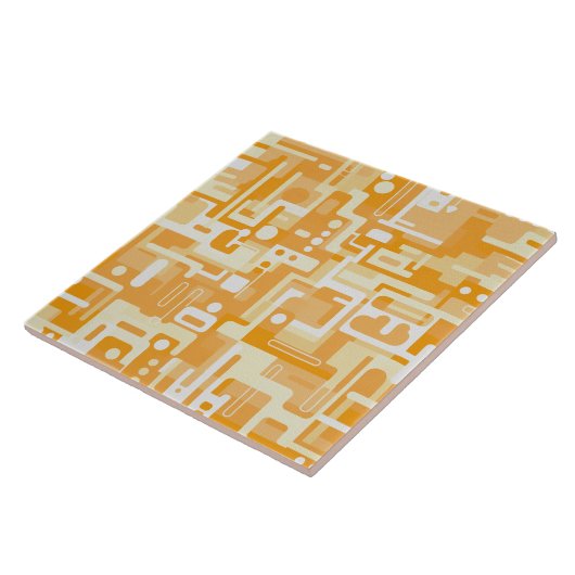 Elegantie Chique Abrikozen Textuur Tegeltje (Zijkant)