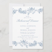  elegantie: Classic Floral Repetitie Diner Kaart (Voorkant)