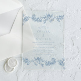  elegantie: Classic Floral Wedding Acryl Uitnodigingen