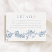  Elegantie: Classic Floral Wedding Details Informatiekaartje