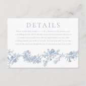  Elegantie: Classic Floral Wedding Details Informatiekaartje (Voorkant)