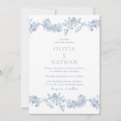  elegantie: Classic Floral Wedding Kaart (Voorkant)