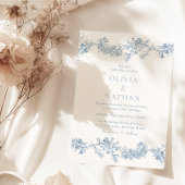  elegantie: Classic Floral Wedding Kaart