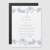  elegantie: Classic Floral Wedding Magnetische Uitnodiging (Voorkant / Achterkant)