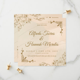 Elegantie: Classic Floral Wedding Red de Save The Date