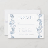  elegantie: Classic Floral Wedding RSVP Kaartje (Voorkant)