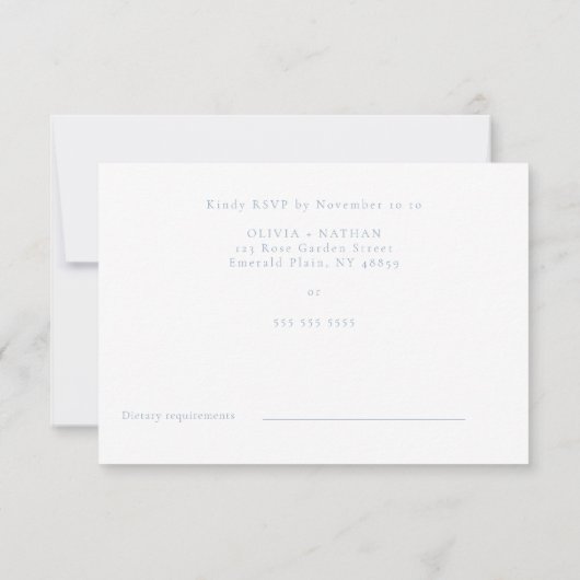  elegantie: Classic Floral Wedding RSVP Kaartje (Achterkant)